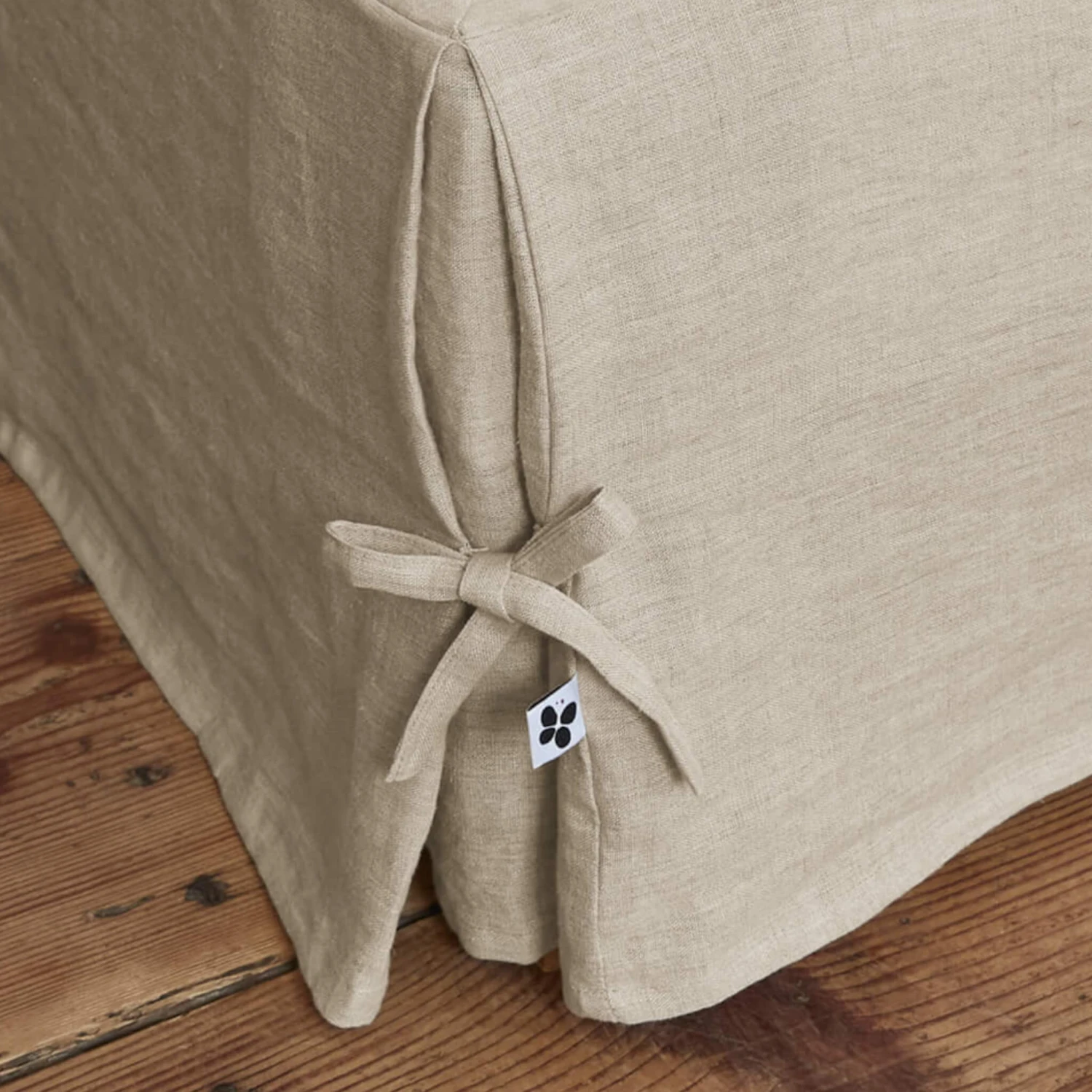 Cache-sommier à Nouettes Lin Lavé 5 Cache-sommier à Nouettes Lin Lavé – Image 5