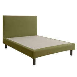 Cache-sommier Intégral 100% Coton Vert Mousse -Lematelas Soldes Boutique cache sommier mousse fond blanc 4