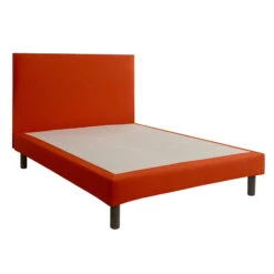 Cache-sommier Intégral 100% Coton Terracotta 8 Cache-sommier Intégral 100% Coton Terracotta -Lematelas Soldes Boutique cache sommier terracotta fond blanc 4