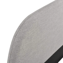 Lit En Bois Avec Tête De Lit Arrondie Tissu Gris Clair - LT17023 -Lematelas Soldes Boutique cadre de lit gris clair 90x190 zoom tdl