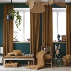 Rideau à Pinces Velours 140x270 Cm -Lematelas Soldes Boutique cesar amb1 camel min