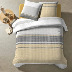 Parure De Lit Chinya Curry -Lematelas Soldes Boutique chinya vue du dessus