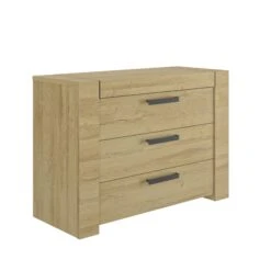 Lit Led Sensitive Et Commode En Bois Clair - LT5083 -Lematelas Soldes Boutique commode sofia profil fond blanc 1