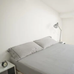 Drap Housse Gris Mastic 100% Coton Bonnet 30 Cm -Lematelas Soldes Boutique coton 57 mastic 1