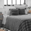 Couvre-lit Coton Jacquard Jakady Anthracite