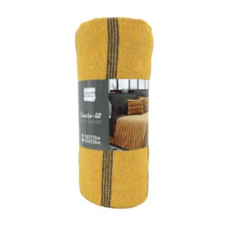 Couvre-lit Coton Jacquard Jakady Jaune -Lematelas Soldes Boutique couvre lit jackady jaune 2
