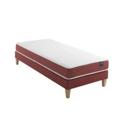 Ensemble Matelas Couchage Latex, Sommier Et Pieds Crépuscule 400 - SOMEO -Lematelas Soldes Boutique crepuscule 400 mat som 90x200 3 4 fond blanc