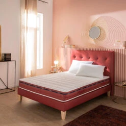 Ensemble Matelas 100% Latex, Sommier, Pieds, Tête De Lit, Couette Et Oreiller Crépuscule 500 - SOMEO -Lematelas Soldes Boutique crepuscule 500 ambiance 4