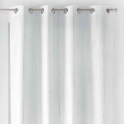 Rideau à œillets Domea 140x260 Cm -Lematelas Soldes Boutique domea blanc argent zoom
