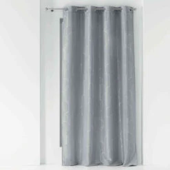 Rideau à œillets Domea 140x260 Cm -Lematelas Soldes Boutique domea gris argent