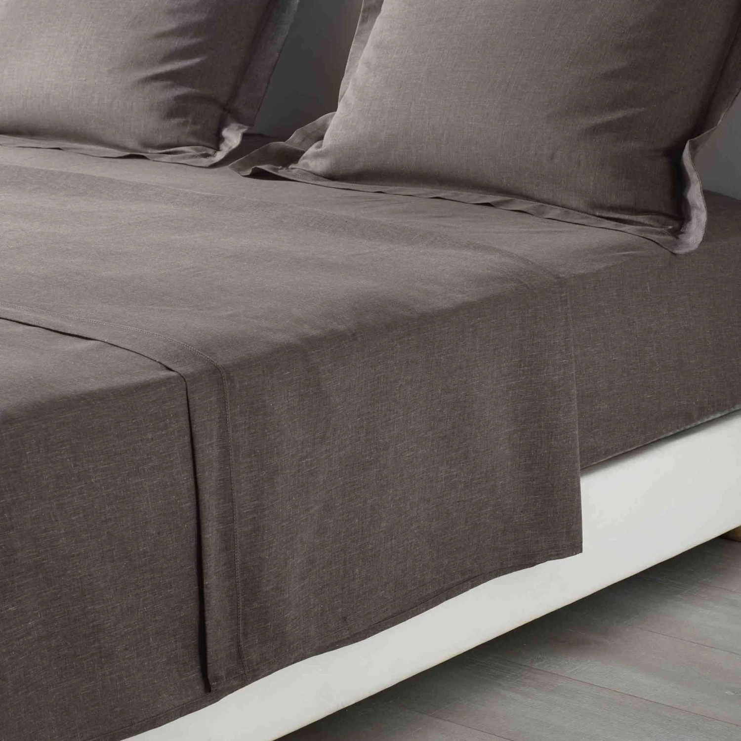 Drap Plat Polycoton Actually Noisette 1 Drap Plat Polycoton Actually Noisette