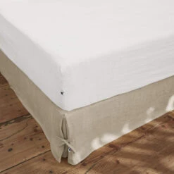 Drap Housse Lin Lavé 24 Drap Housse Lin Lavé -Lematelas Soldes Boutique drap housse blanc ambiance 1