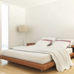 Lot De 2 Draps Housses Jersey Blancs Bonnet 30 Cm 100% Coton Biologique -Lematelas Soldes Boutique drap housse blanc bio 1