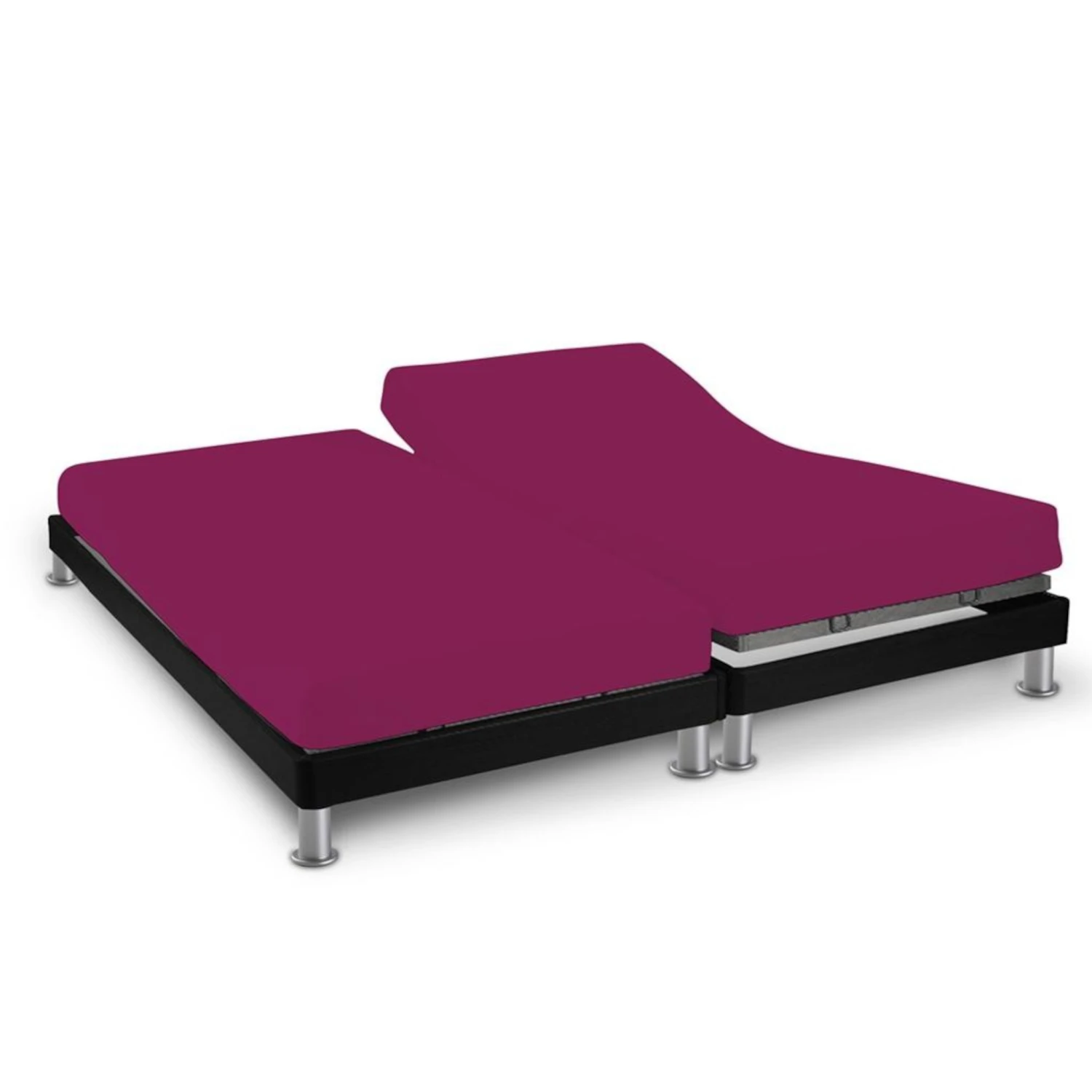 Drap Housse Cassis TPR Pour Sommier Articulé 1 Drap Housse Cassis TPR Pour Sommier Articulé
