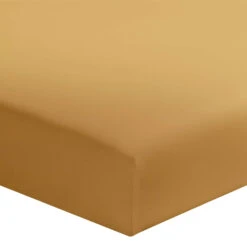 Drap Housse Curry 100% Coton Biologique Bonnet 30 Cm