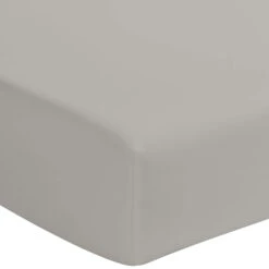 Drap Housse Gris Mastic 100% Coton Bonnet 40 Cm