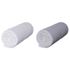 Lot De 2 Draps Housses Bébé Jersey Bio Blanc Et Gris