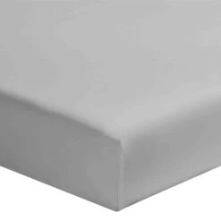 Lot De 2 Draps Housses Bébé Jersey Bio Blanc Et Gris -Lematelas Soldes Boutique drap housse gris zoom fond blanc