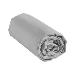 Drap Housse Coton Lavé Linette Gris -Lematelas Soldes Boutique drap housse linette gris roul fond blanc