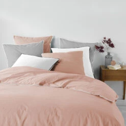 Drap Housse Coton Lavé Linette Rose -Lematelas Soldes Boutique drap housse linette rose