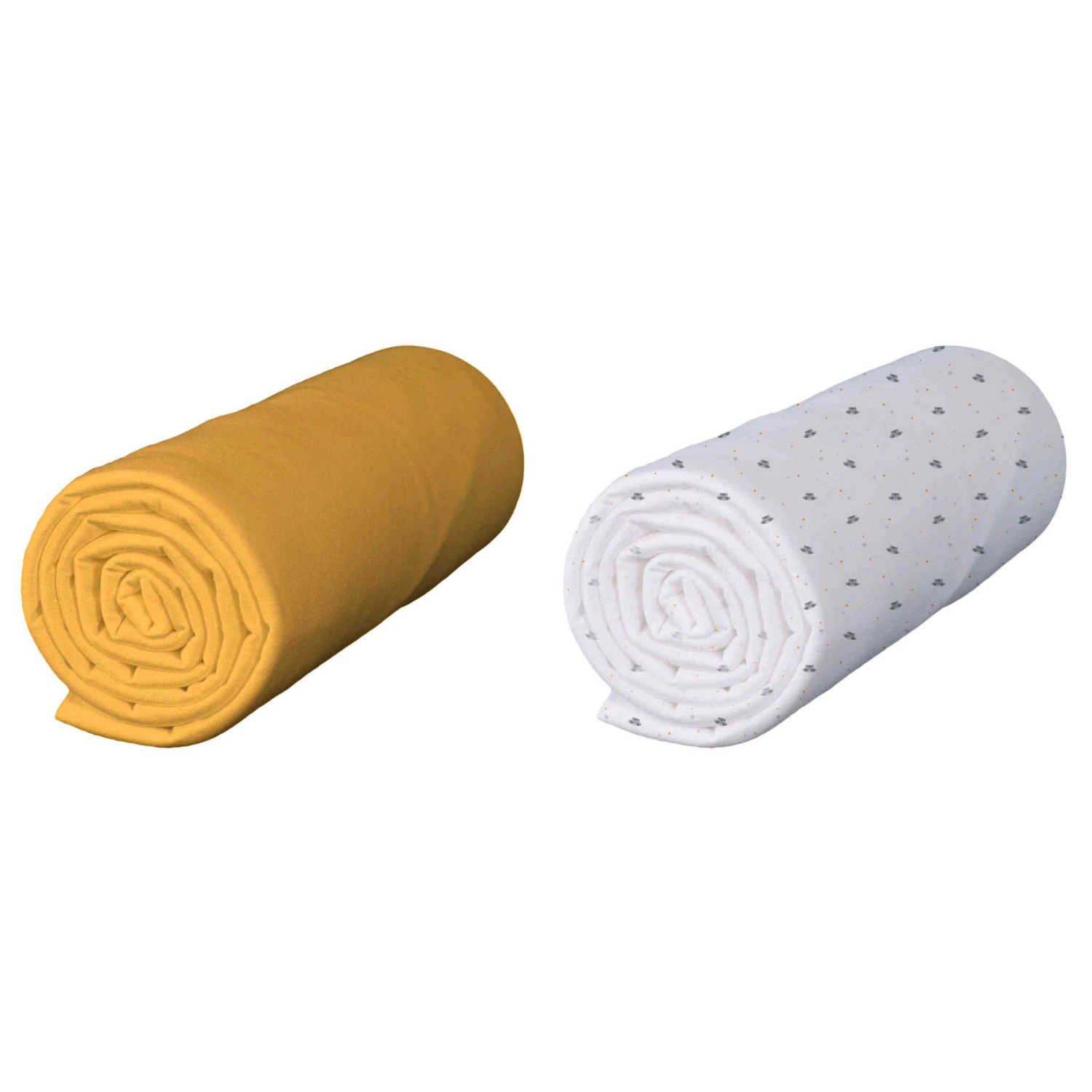 Lot De 2 Draps Housses Bébé En Jersey Bio Jaune Maïs Imprimé Raton Laveur 1 Lot De 2 Draps Housses Bébé En Jersey Bio Jaune Maïs Imprimé Raton Laveur