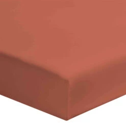 Lot De 2 Draps Housses Bébé En Jersey Bio Orange Poterie Imprimé Renard -Lematelas Soldes Boutique drap housse orange poterie zoom fond blanc