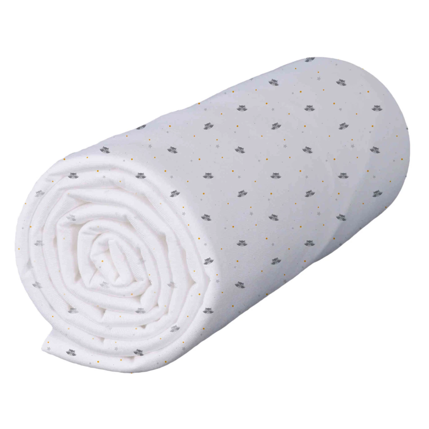 Lot De 2 Draps Housses Bébé En Jersey Bio Jaune Maïs Imprimé Raton Laveur 4 Lot De 2 Draps Housses Bébé En Jersey Bio Jaune Maïs Imprimé Raton Laveur – Image 4