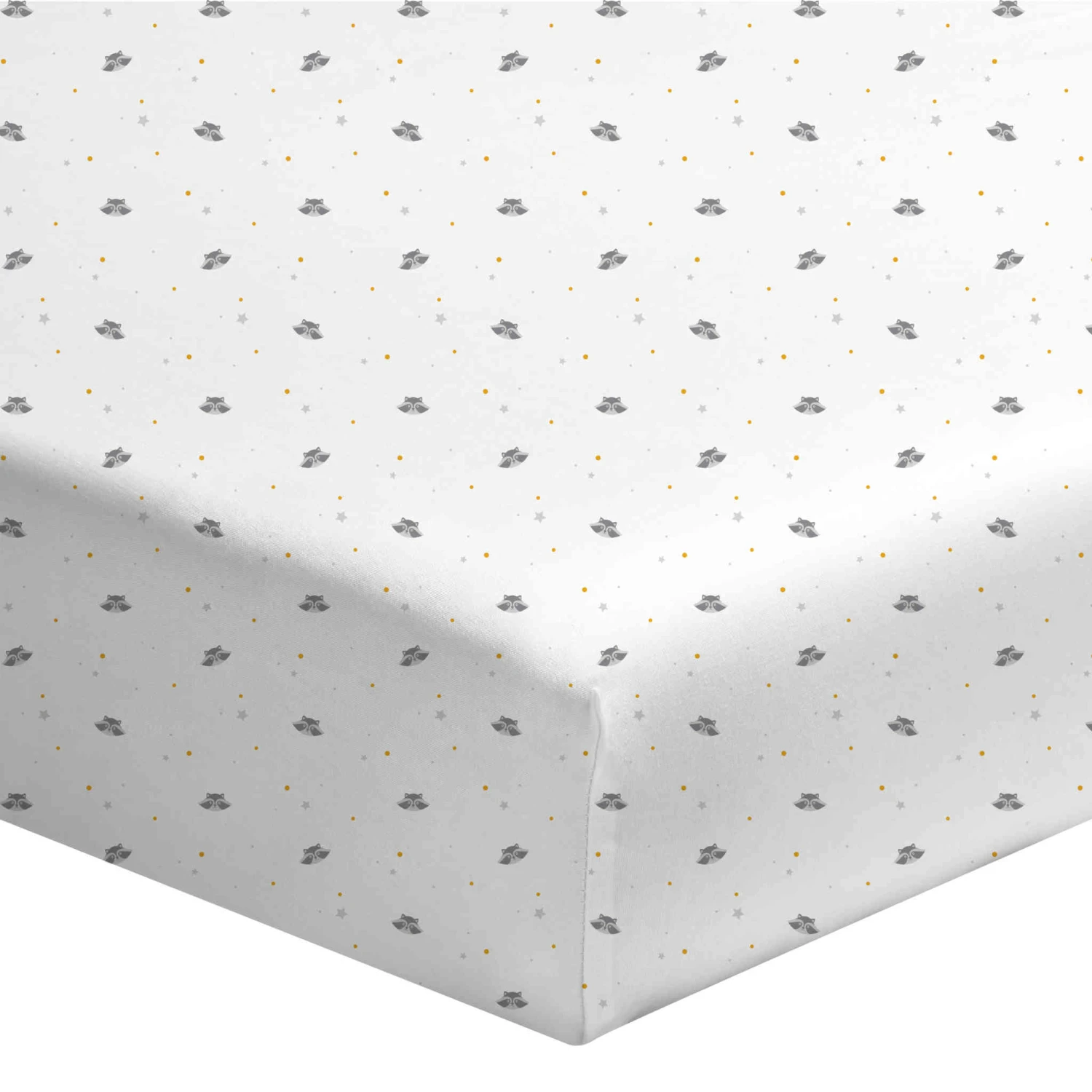 Lot De 2 Draps Housses Bébé En Jersey Bio Jaune Maïs Imprimé Raton Laveur 6 Lot De 2 Draps Housses Bébé En Jersey Bio Jaune Maïs Imprimé Raton Laveur – Image 6