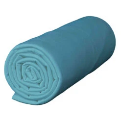 Lot De 2 Draps Housses Bébé En Jersey Bio Imprimés étoiles Et Cœurs Turquoise -Lematelas Soldes Boutique drap housse turquoise fond blanc