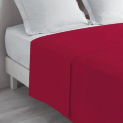Drap Plat Biolina En Coton Biologique -Lematelas Soldes Boutique drap plat biolina bordeaux ambiance