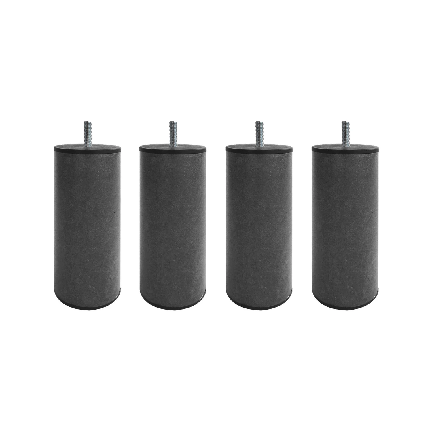 4 Pieds Cylindriques Métal Graphite 1 4 Pieds Cylindriques Métal Graphite