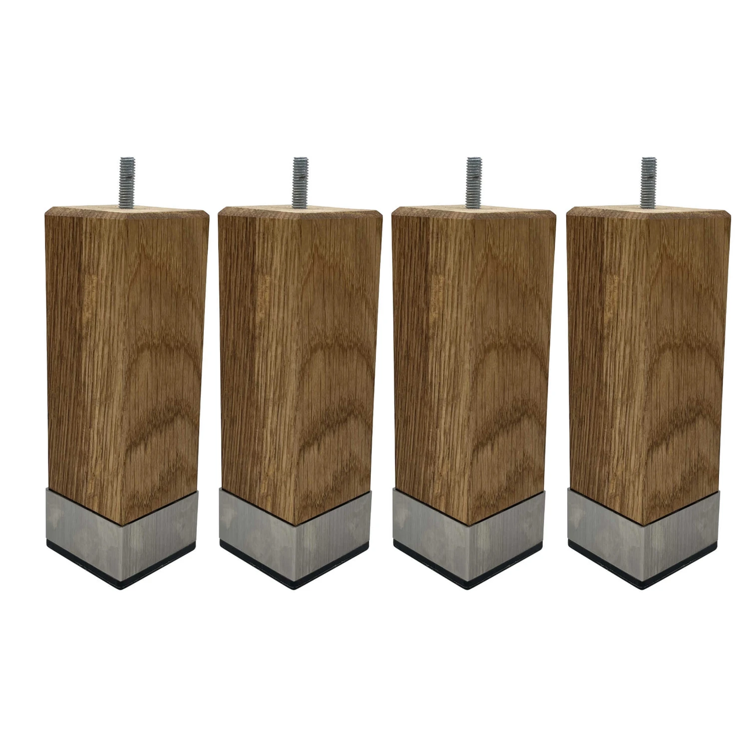 4 Pieds Carrés Chêne Massif Et Inox 2 4 Pieds Carrés Chêne Massif Et Inox – Image 2