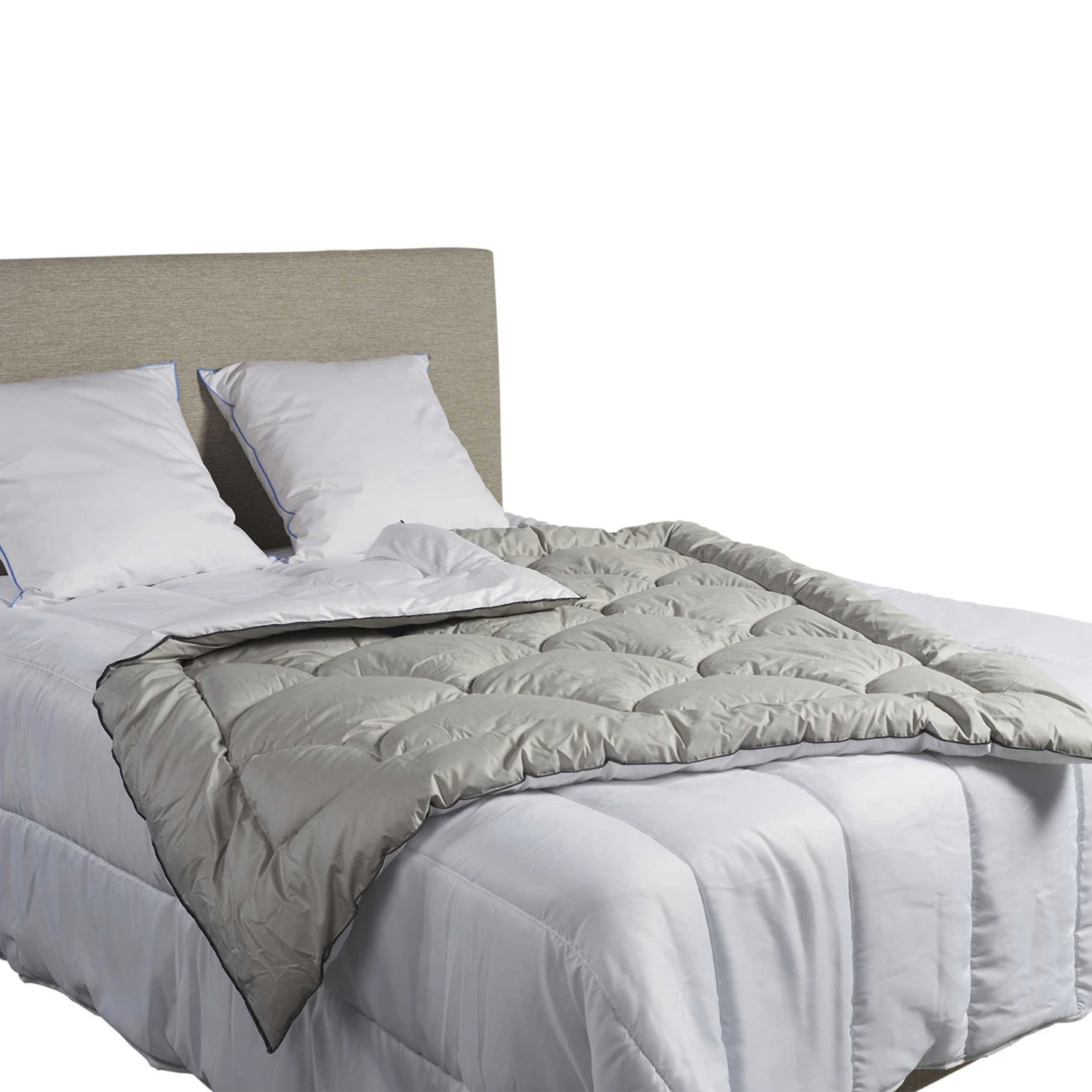 Édredon Gonflant Bicolore Blanc-gris Terre De Nuit 2 Édredon Gonflant Bicolore Blanc-gris Terre De Nuit – Image 2