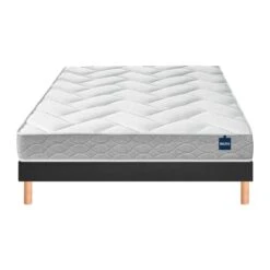 Ensemble Matelas Bultex Primo, Sommier Vigoroso Et Pieds Back To Basics -Lematelas Soldes Boutique ens bultex backtobasic 140x face fond blanc