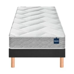 Ensemble Matelas Bultex Primo, Sommier Vigoroso Et Pieds Back To Basics -Lematelas Soldes Boutique ens bultex backtobasic 90x face fond blanc