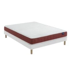 Ensemble Matelas Couchage Latex, Sommier Lune Et Pieds Crépuscule 400 - SOMEO
