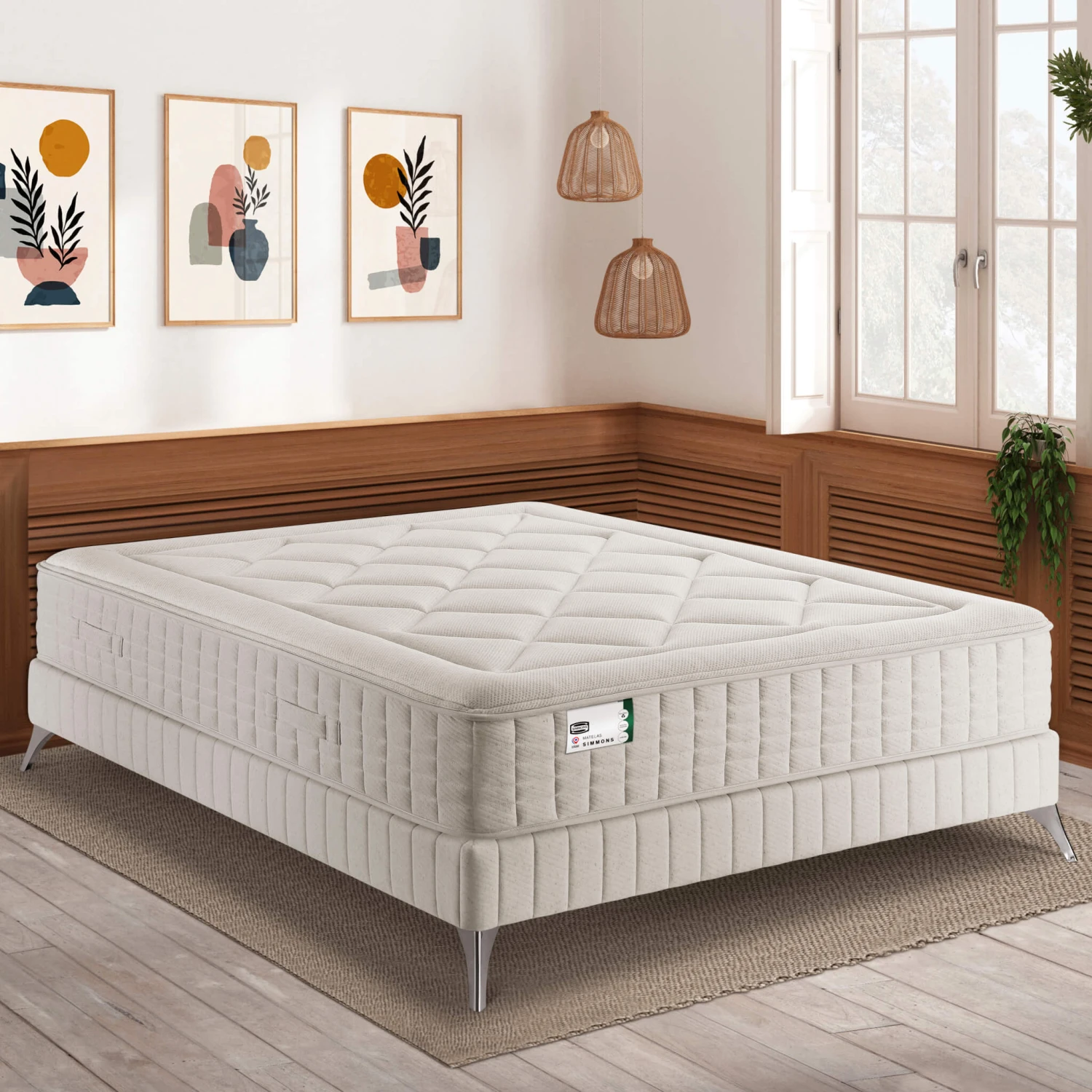 Matelas Simmons Ressorts Ensachés, Latex, Mousse Et Lin F1rst FR.4 4 Matelas Simmons Ressorts Ensachés, Latex, Mousse Et Lin F1rst FR.4 – Image 4