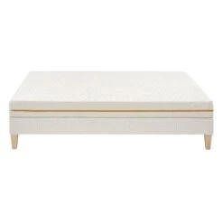 Ensemble Matelas Mousse Recyclée, Sommier Et Pieds Aube 400 - SOMEO -Lematelas Soldes Boutique ensemble aube 400 140x profil fond blanc