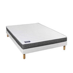 Ensemble Matelas Latex Abondance + Sommier + Pieds