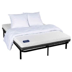 Ensemble Matelas Mousse Tranquillité + Cadre à Lattes -Lematelas Soldes Boutique ensemble matelas mousse tranquillit cadre lattes 140x190 pr sent en pack