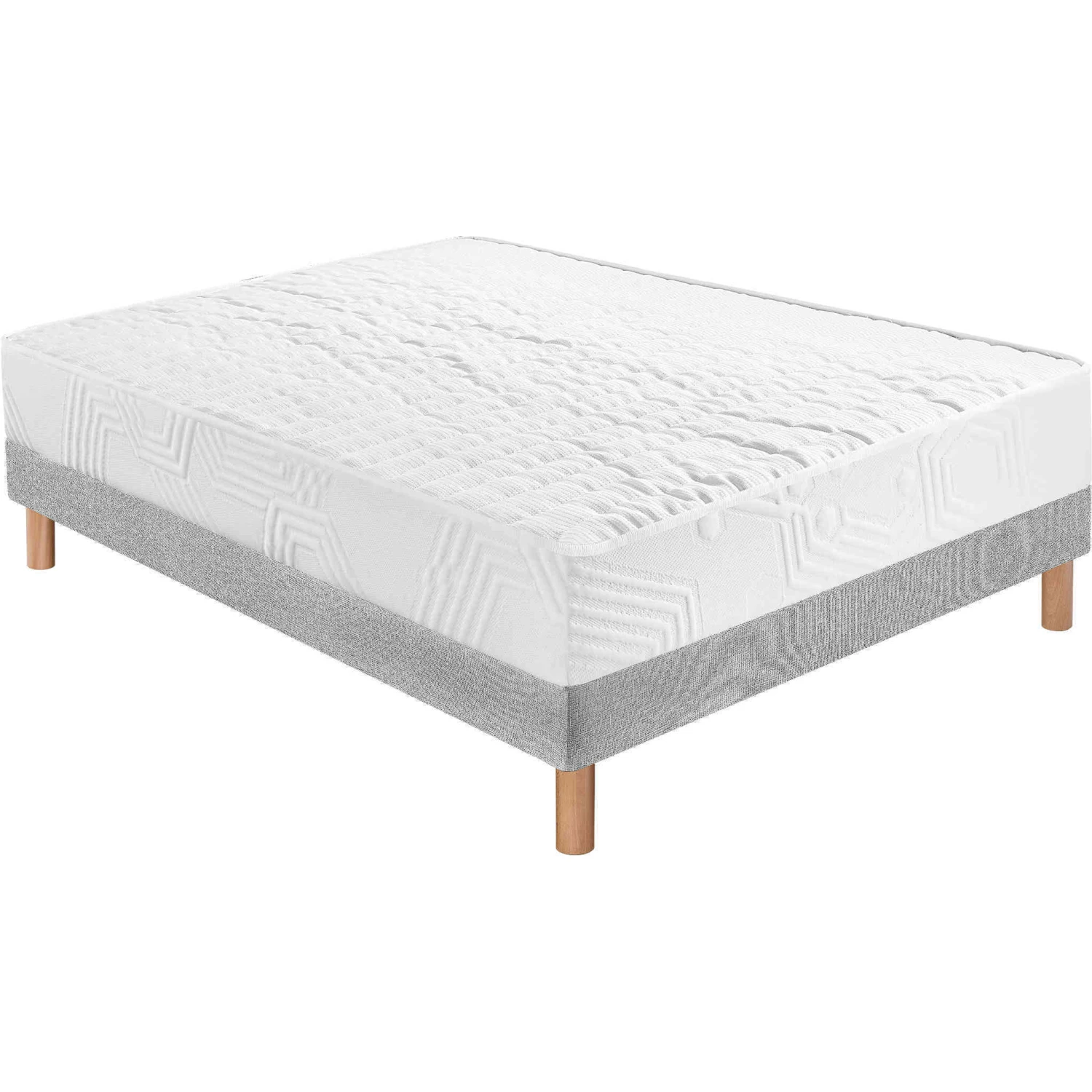 Ensemble Matelas Sommier, Mémoire De Forme Grand Confort 24cm MM8