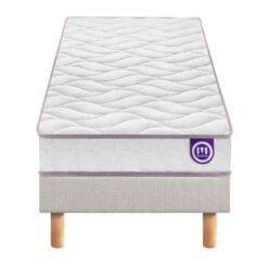 Ensemble Merinos Matelas Junior Mousse Clear, Sommier En Kit Déco Et Pieds -Lematelas Soldes Boutique ensemble merinos clear 90x190 face fond blanc