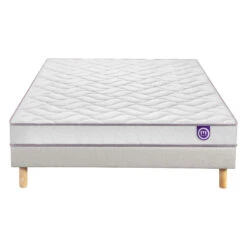 Ensemble Merinos Matelas Junior Mousse Clear, Sommier En Kit Déco Et Pieds -Lematelas Soldes Boutique ensemble merinos clear face fond blanc