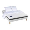 Ensemble Matelas Mousse Tranquillité + Sommier + Pieds + Couette + Oreillers