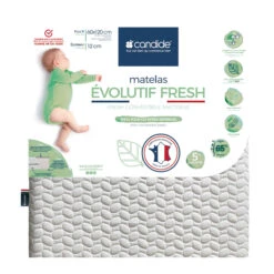 Candide Matelas Bébé Déhoussable EVOLUTIF FRESH -Lematelas Soldes Boutique evofresh fond blanc 4
