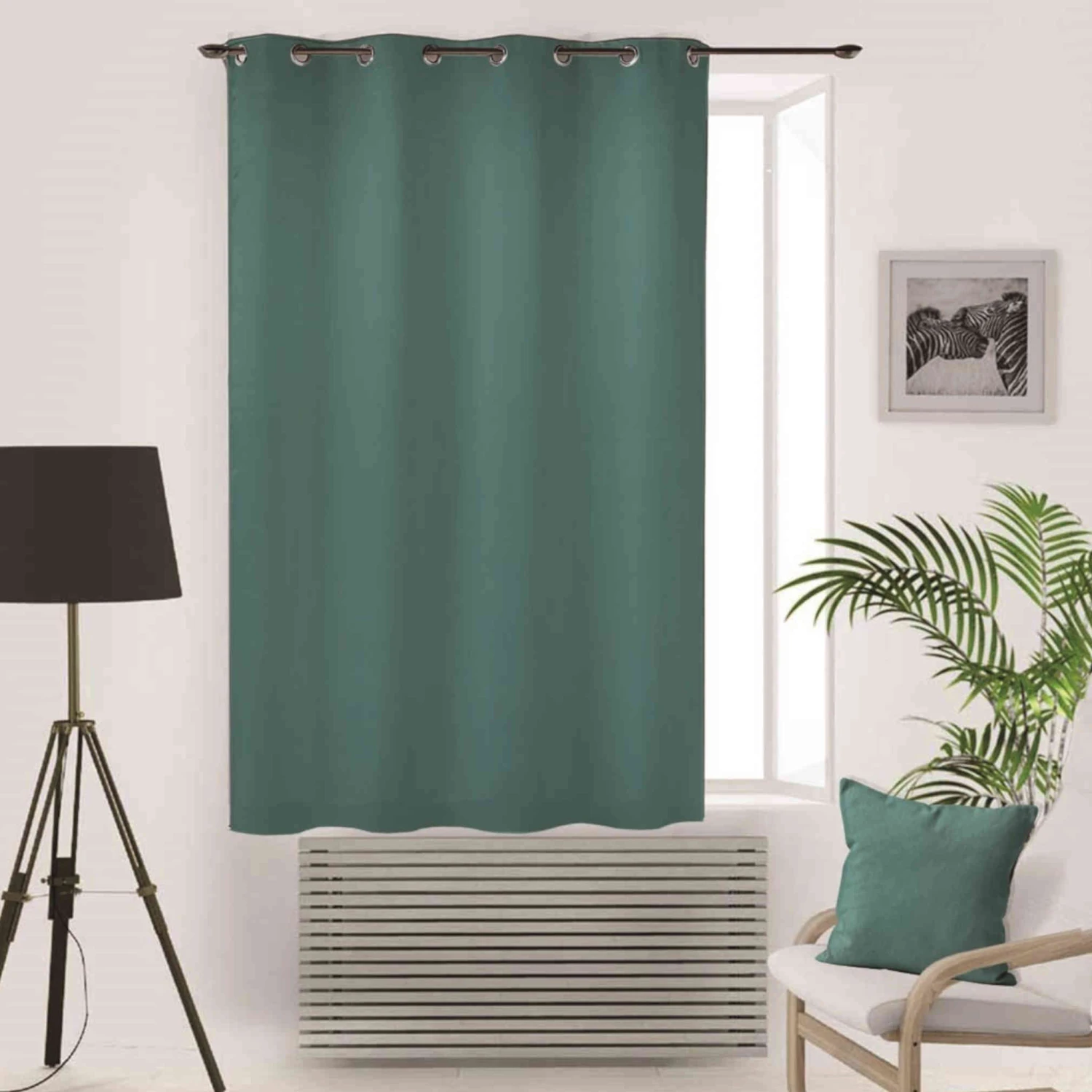 Rideau Occultant à œillets Flash Bleu Canard 2 Rideau Occultant à œillets Flash Bleu Canard – Image 2