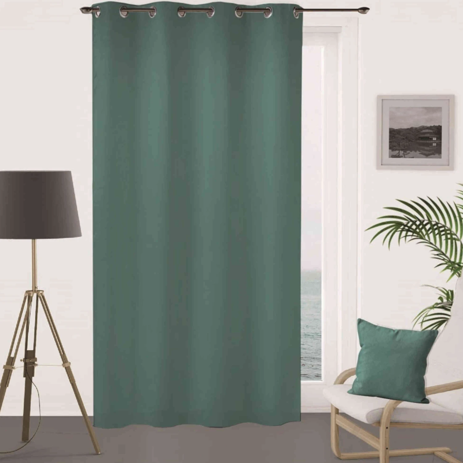 Rideau Occultant à œillets Flash Bleu Canard 1 Rideau Occultant à œillets Flash Bleu Canard