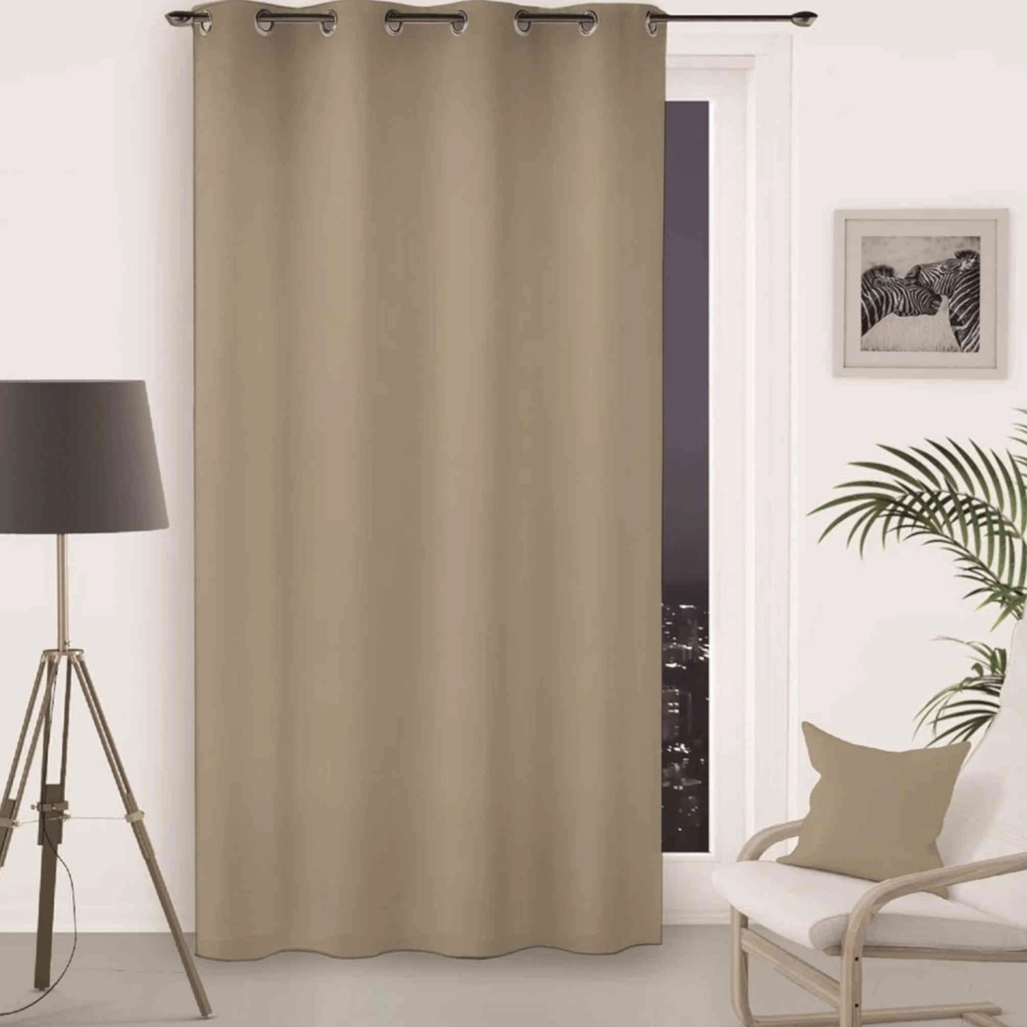 Rideau Occultant à œillets Flash Naturel 1 Rideau Occultant à œillets Flash Naturel