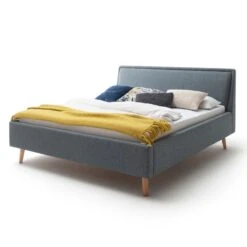 Lit Rembourré En Tissu Avec Tête De Lit Lisse - LT8003