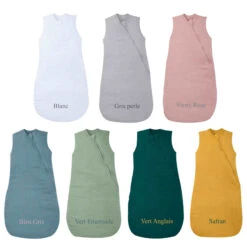 Gigoteuse Bébé Hiver Double Gaze De Coton Bio 6/24 Mois -Lematelas Soldes Boutique gigoteuses mousselines fond blanc 2